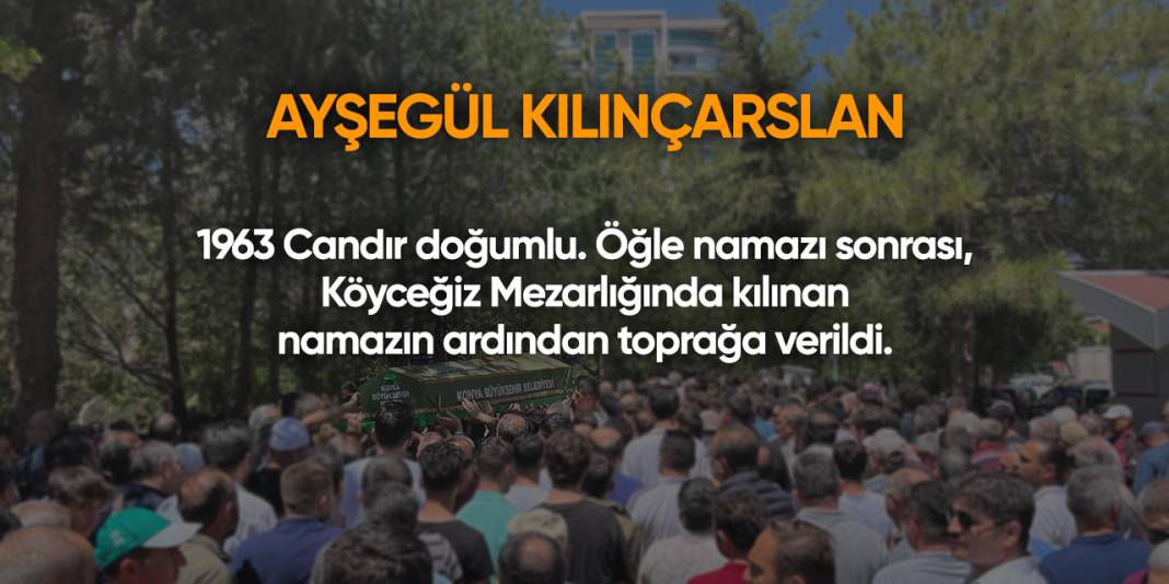 Konya'da bugün vefat edenler | 25 Aralık 2024 13